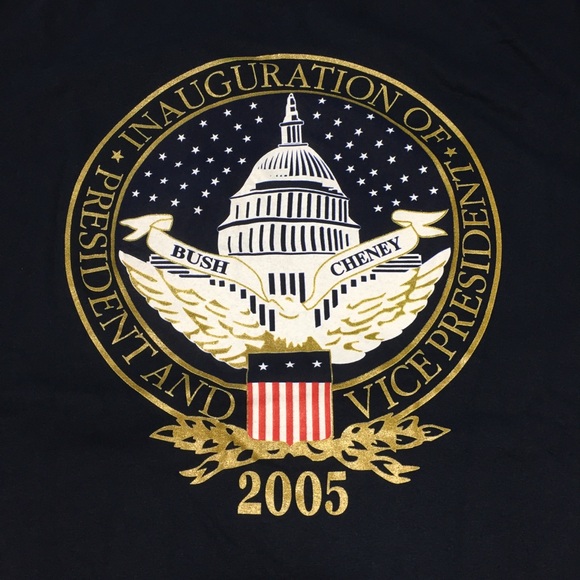 Bush Cheney 2005 Inauguration T Shirt Men’s XL Navy Blue Graphic Tee USA Made - Picture 5 of 7